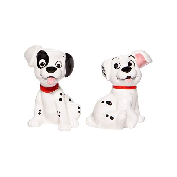 エネスコ ディズニー 101匹わんちゃん ラッキー フィギュア 人形 置物 インテリア プレゼント Enesco Disney Ceramics 101 Dalmatians Lucky and Patch Salt and Pepper Spice Shaker Set, 3 Inch, Multicolor