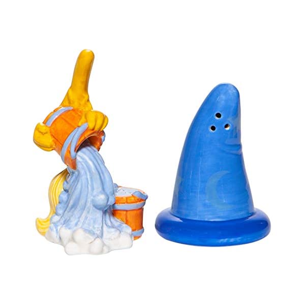 エネスコ ディズニー ファンタジア フィギュア 人形 置物 インテリア プレゼント Enesco Disney Ceramics Fantasia Sorcerer Hat and Broom Salt and Pepper Spice Shaker Set, 3.5 Inch, Multicolor
