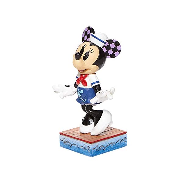 ディズニー トラディションズ ジムショア ミニー フィギュア 人形 置物 インテリア プレゼント Jim Shore Disney Traditions 6008080 Minnie Mouse Sailor Personality Pose Figurine 5