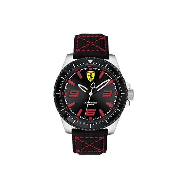 フェラーリ Ferrari 腕時計 時計 ウォッチ メンズ 男性用 ステンレス スチール クォーツ グッズ アクセサリー 納車祝い プレゼント Ferrari Men 039 s XX KERS Stainless Steel Quartz Watch with Nylon Strap, Black, 22 (Model: 830483)