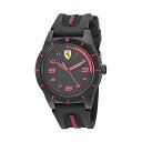 フェラーリ Ferrari 腕時計 時計 ウォッチ ボーイズ キッズ 子供用 シリコン クォーツ グッズ アクセサリー 納車祝い プレゼント Ferrari Boy's RedRev Quartz TR90 and Silicone Strap Casual Watch, Color: Black (Model: 860006)