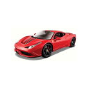 フェラーリ ブラーゴ モデルカー ダイキャスト 模型 ミニカー グッズ 納車祝い プレゼント インテリア スーパーカー Ferrari 458 Speciale Hard Top, Red - Bburago 16903 - 1/18 Scale Diecast Model Toy Car