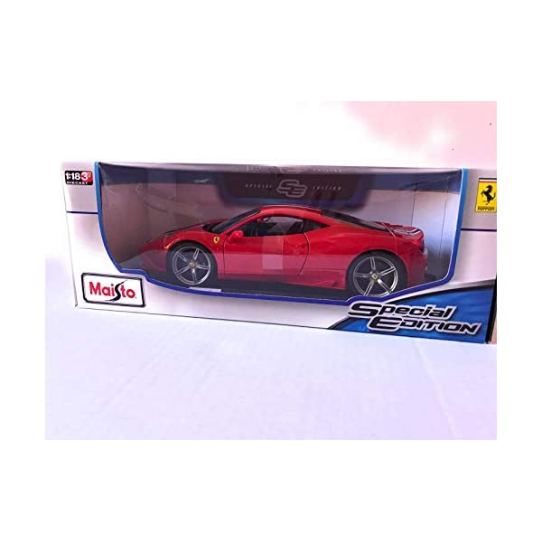 フェラーリ マイスト モデルカー ダイキャスト 模型 ミニカー グッズ 納車祝い プレゼント インテリア スーパーカー Maisto Ferrari 458 Speciale Red 1:18 Scale Car Special Edition