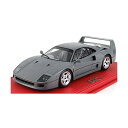 フェラーリ モデルカー ダイキャスト 模型 ミニカー グッズ 納車祝い プレゼント インテリア スーパーカー BBR-MODELS 1/18 Ferrari F40 1987 Personal CR Sultan of Brunei with Showcase Gun Metal - MATT Grey P18167-VET