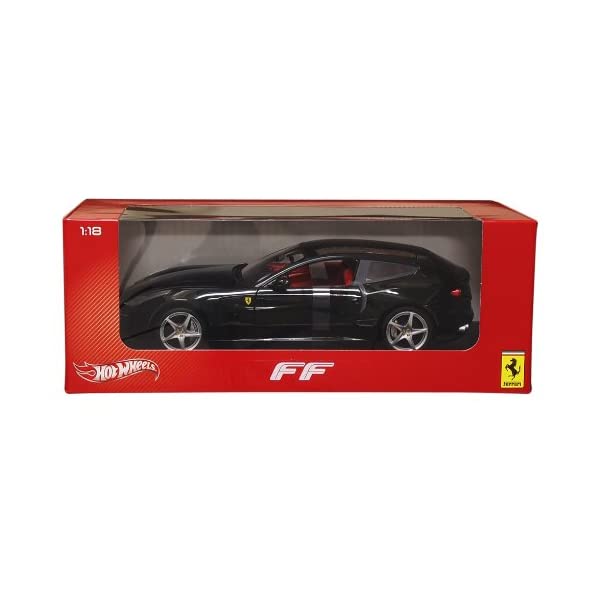 フェラーリ モデルカー ダイキャスト 模型 ミニカー グッズ 納車祝い プレゼント インテリア スーパーカー Hot wheels X5526 Ferrari FF Black 1/18 Diecast Car Model by Hotwheels