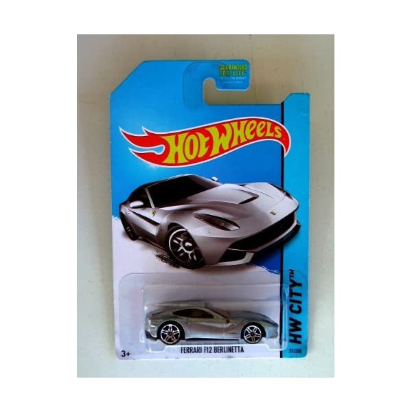 フェラーリ ホットウィール モデルカー ダイキャスト 模型 ミニカー グッズ 納車祝い プレゼント インテリア スーパーカー Ferrari F12 Berlinetta (Silver) Diecast Car (Hot Wheels)(2013) by Hot Wheels