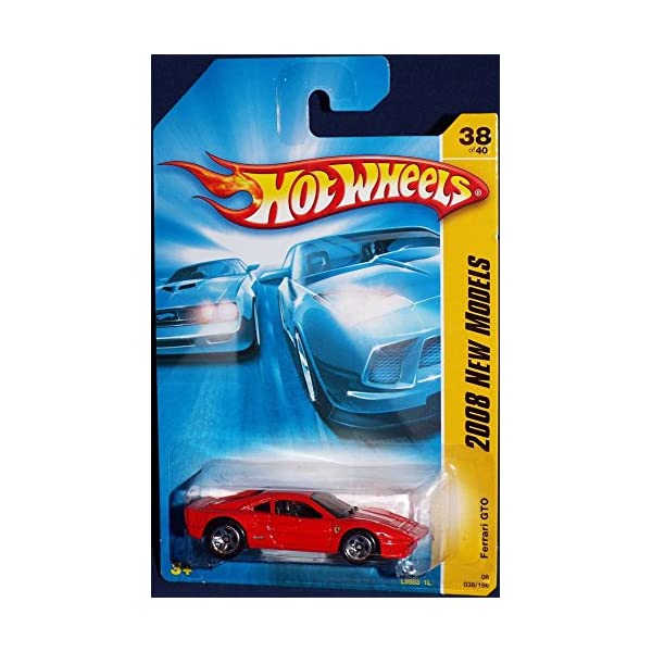 フェラーリ ホットウィール モデルカー ダイキャスト 模型 ミニカー グッズ 納車祝い プレゼント インテリア スーパーカー Hot Wheels 2008 038 38 New Models Red Ferrari GTO 1:64 Scale