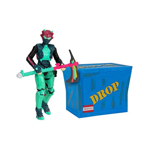 フォートナイト フィギュア 人形 おもちゃ グッズ プレゼント ドリフト Fortnite Solo Mode Figure Supply Crate Collectible Accessory Bundle - Feat. 4 Inch Singularity Figure, Supply Crate, Back Board (Drift) Back Bling, Weapons, Building Materials