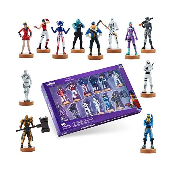 楽天i-selectionフォートナイト フィギュア 人形 おもちゃ グッズ コレクション スタンプ セット Fortnite Toys Authentic Action Figures with Stamp, 12 Pack Deluxe Box Elite Agent, Scratch & Other Popular Fornite Battle Royale Characters Series 3 Collection