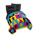 tH[giCg xbhJo[ Jo[ xbhZbg CeA  ObY } s[[ @[ebNX Jay Franco Fortnite Neon Warhol 4 Piece Twin Bed Set Includes Comforter & Sheet Set Bedding Features Llama, Peely, (Official Fortnite Product)