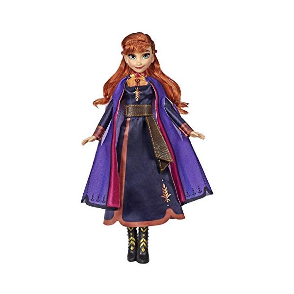 AiƐ̏2 Ai  l` h[ tBMA fBYj[ Disney Frozen Singing Anna Fashion Doll with Music Wearing Purple Dress Inspired by 2, Toy for Kids Years Up