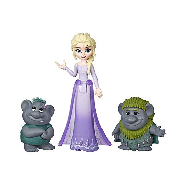 アナと雪の女王2 エルサ トロール おもちゃ 小さい 人形 スモールドール フィギュア ディズニー Disney Frozen Elsa Small Doll with Troll Figures Inspired by The Frozen Movie