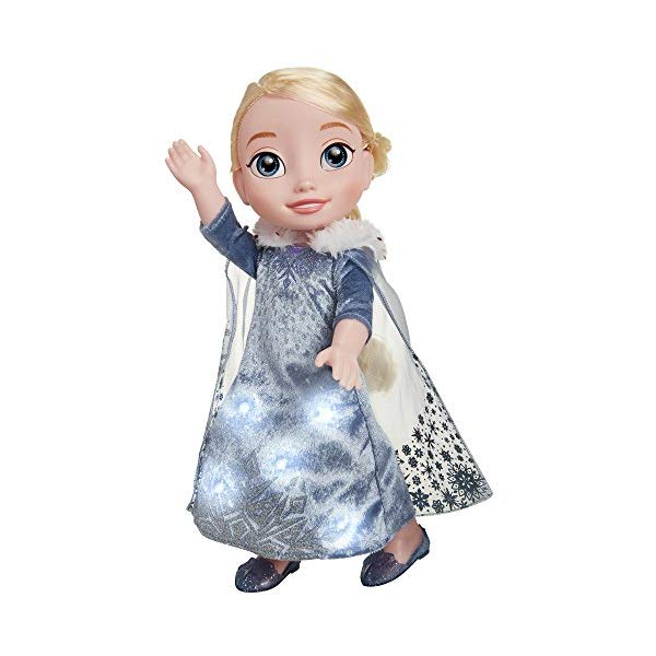 アナと雪の女王2 エルサ おもちゃ 人形 ドール フィギュア ディズニー Disney Frozen Singing Traditions Elsa Doll 人気の アナと雪の女王 商品はこちら ■海外より直輸入品となりますので、外箱に小傷・破れ等がある場合がございます。 　本体には影響ございませんので、予めご容赦ください。 ■携帯からの注文の際【納期目安】が表示されない場合もございます。 　納期の表示が確認出来ない商品に関しましては、お手数ですが、PCページより【納期目安】の確認をお願いします。 　また、携帯からのご注文のお客様は携帯電話の受信設定（フィルター）を必ずご確認下さいますようお願いいたします。アナと雪の女王2 エルサ おもちゃ 人形 ドール フィギュア ディズニー Disney Frozen Singing Traditions Elsa Doll メーカー Disney Frozen 商品名 Disney Frozen Singing Traditions Elsa Doll パッケージサイズ(cm) 12.2 × 30.2 × 38.1 重量(g) 680 詳細 ・Relive the magic of Disney's Olaf's Frozen Adventure and help Elsa find her family traditions ・Raise Elsa's left arm and sing along as she sings the new feature song, When We're Together ・her dress magically lights up to the music ・Elsa's new dress has beautiful glittering details and snowflake cape with a faux fur collar ・Elsa says 16 phrases. Doll is approximately 14" tall. Requires 3 AAA batteries(included). Recommended for Ages 3+ ◆ 様々なギフトシーンにぴったりの商品を豊富に取り揃えております ◆プレゼント　ギフト　クリスマス　母の日　父の日　記念日　誕生日　お誕生日　誕生日プレゼント　敬老の日　記念品　結婚記念日　メモリアルギフト　お祝い　出産祝い　結婚式　結婚祝い　御祝　披露宴　引き出物　引出物　ウェディングギフト　ブライダルギフト　景品　賞品　コンペ景品　ゴルフコンペ　粗品　お中元　御中元　お歳暮　御歳暮　残暑見舞い　引越し　引っ越し祝い　引越し祝い　贈答品　入園祝い　入学祝い　卒業祝い　成人式　就職祝い　昇進祝い　定年退職記念　還暦祝い　卒業記念品　内祝　お返し　お礼　御礼　お祝い返し