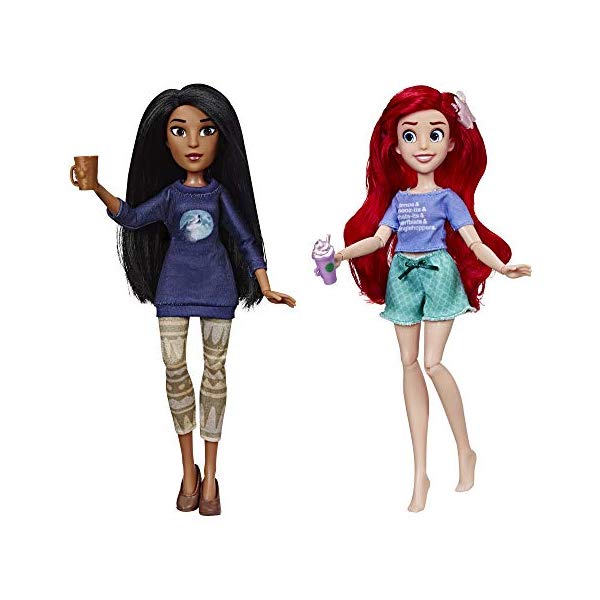 AiƐ̏2  l` h[ tBMA fBYj[ Disney Princess Ralph Breaks The Internet Movie Dolls, Ariel Pocahontas Dolls with Comfy Clothes Accessories