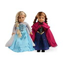 AiƐ̏2 GT Ai  l` h[ tBMA fBYj[ sweet dolly Elsa and Anna Princess Costumes for 18 Inch American Girl Doll Clothes