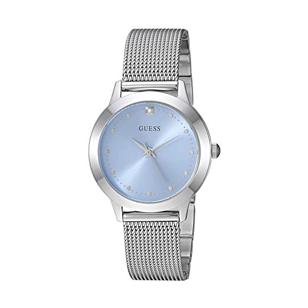 ゲス 腕時計 GUESS U1197L2 レディース 女性用 ウォッチ 時計 GUESS Women's Quartz Stainless-Steel Strap, Silver, Casual Watch