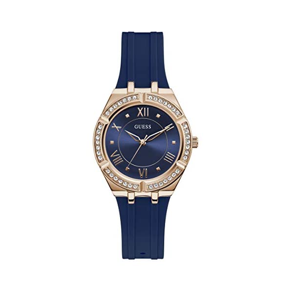 ゲス 腕時計 GUESS GW0034L4 レディース 女性用 ウォッチ 時計 GUESS Women's Stainless Steel Analog Quartz Watch with Silicone Strap, Blue, 18 (Model: GW0034L4)