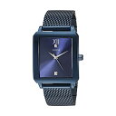 ゲス 腕時計 GUESS U1074G2 ウォッチ 時計 GUESS Rectangular Stainless Steel Blue Ionic Plated Mesh Bracelet Watch Genuine Diamond Dial. Color: Iconic Blue (Model: U1074G2)