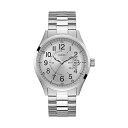 QX rv GUESS W1245G1 Y jp EHb` v Guess W1245G1 Men's Stainless Steel Grey Easy Reader Dial w/Date Analog Watch