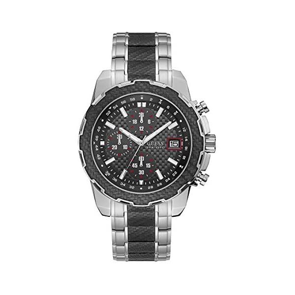 ゲス 腕時計 GUESS ウォッチ 時計 GUESS Factory Silver-Tone and Black Chronograph Watch