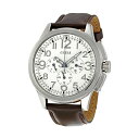 QX rv GUESS W10562G1 Y jp EHb` v GUESS Men's W10562G1 Round Case Cream Dial Brown Leather Strap Watch