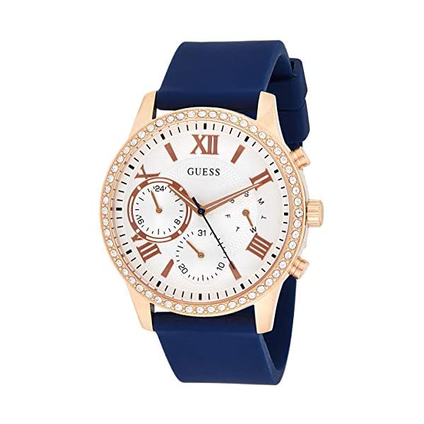 ゲス 腕時計 GUESS W1135L3 レディース 女性用 ウォッチ 時計 GUESS Women's Stainless Steel Quartz Fitness Watch with Rubber Strap, Blue, 20 (Model: W1135L3)