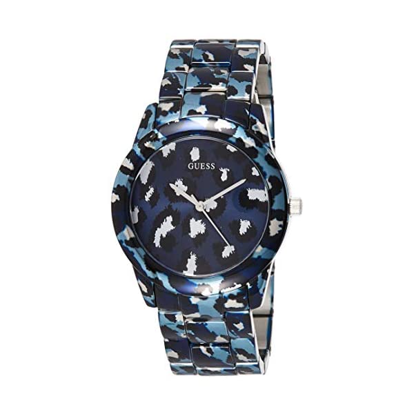 ゲス 腕時計 GUESS U0425L1 レディース 女性用 ウォッチ 時計 GUESS Women's U0425L1 Iconic Blue Watch with Animal Print Bracelet & Dial