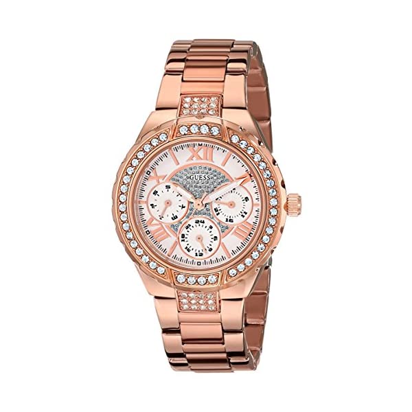 ゲス 腕時計 GUESS U0111L3 レディース 女性用 ウォッチ 時計 GUESS Women's U0111L3 Sparkling Hi-Energy Mid-Size Rose Gold-Tone Watch