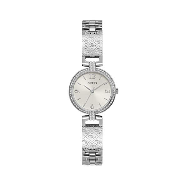 ゲス 腕時計 GUESS GW0112L1 ウォッチ 時計 GUESS Mini Luxe GW0112L1 人気の GUESS 商品はこちら ■海外より直輸入品となりますので、外箱に小傷・破れ等がある場合がございます。 　本体には影響ございませんので、予めご容赦ください。 ■携帯からの注文の際【納期目安】が表示されない場合もございます。 　納期の表示が確認出来ない商品に関しましては、お手数ですが、PCページより【納期目安】の確認をお願いします。 　また、携帯からのご注文のお客様は携帯電話の受信設定（フィルター）を必ずご確認下さいますようお願いいたします。ゲス 腕時計 GUESS GW0112L1 ウォッチ 時計 GUESS Mini Luxe GW0112L1 ブランドGUESS製品型番GW0112L1パート ナンバーGW0112L1形状Roundウィンドウ素材Mineralディスプレイ タイプAnalogクラスプ(留金)Flip クラスプ(留金)ケース素材Stainless Steelケース直径27 millimetersケース厚8.35 millimetersバンド素材Stainless SteelバンドサイズWomens Standardバンド幅14 millimetersバンドカラーSilverダイヤルカラーWhiteベゼル素材Stainless Steelベゼル機能StationaryカレンダーNo カレンダー重さ8.82 OuncesムーブメントQuartz防水機能50 Meters ◆ 様々なギフトシーンにぴったりの商品を豊富に取り揃えております ◆プレゼント　ギフト　クリスマス　母の日　父の日　記念日　誕生日　お誕生日　誕生日プレゼント　敬老の日　記念品　結婚記念日　メモリアルギフト　お祝い　出産祝い　結婚式　結婚祝い　御祝　披露宴　引き出物　引出物　ウェディングギフト　ブライダルギフト　景品　賞品　コンペ景品　ゴルフコンペ　粗品　お中元　御中元　お歳暮　御歳暮　残暑見舞い　引越し　引っ越し祝い　引越し祝い　贈答品　入園祝い　入学祝い　卒業祝い　成人式　就職祝い　昇進祝い　定年退職記念　還暦祝い　卒業記念品　内祝　お返し　お礼　御礼　お祝い返し