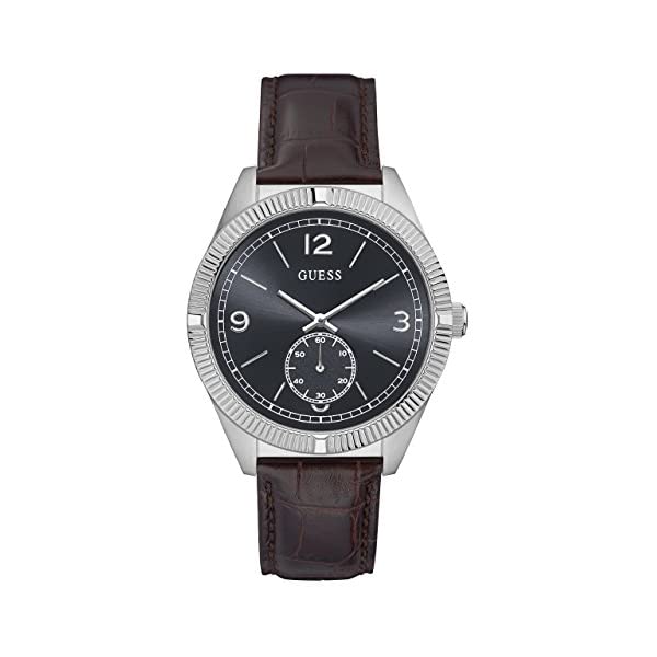 ゲス 腕時計 GUESS W0873G1 メンズ 男性用 ウォッチ 時計 Guess York Black Dial Leather Strap Men's Watch W0873G1