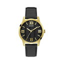 QX rv GUESS GW0250G2 Y jp EHb` v GUESS Men's Stainless Steel Quartz Watch with Leather Strap, Black, 20 (Model: GW0250G2)