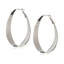 QX sAX t[vCO [W Vo[ GUESS 299352-21 Guess Large Oval Glitter Hoop Earrings