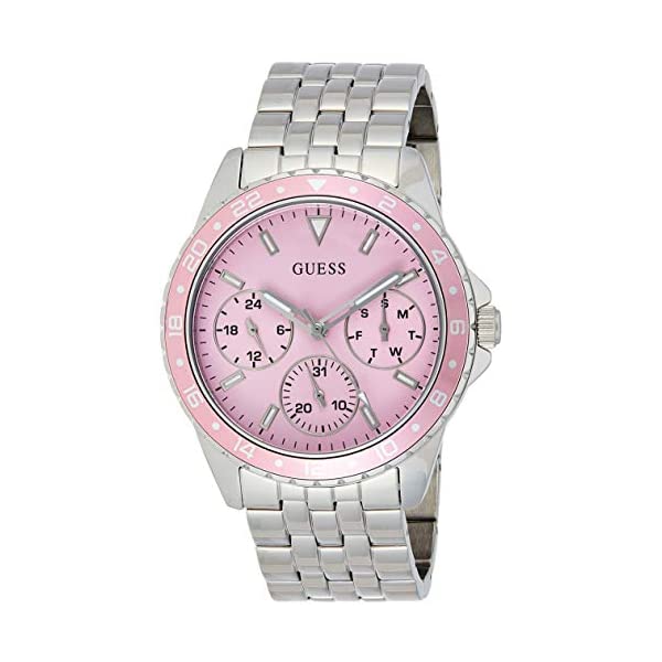 ゲス 腕時計 GUESS W1187L2 レディース 女性用 ウォッチ 時計 Guess W1187L2 Women's Stainless Steel Multifunction Pink Dial Analog Watch
