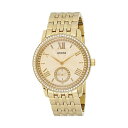 QX rv GUESS W0573L2 fB[X p EHb` v Guess Women's GRAMERCY Gold-Tone Steel Bracelet & Case Quartz Analog Watch W0573L2