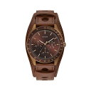 QX rv Y jp GUESS W1100G3 v EHb` GUESS Factory Men's Brown Multifunction Cuff Watch, NS