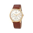 QX rv Y jp GUESS W1041G2 v EHb` Guess Men's U1041G2 Gold Leather Japanese Quartz Fashion Watch