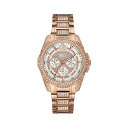 QX rv fB[X p GUESS v EHb` GUESS Factory Women's Rose Gold-Tone Multifunction Crystal Watch, NS