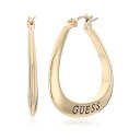 QX sAX S t[vCO S[h ANZT[ ObY GUESS 344017-21 GUESS Basic Small Oval Logo Hoop Earrings