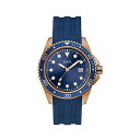 ゲス 腕時計 GUESS W1109G3 時計 ウォッチ GUESS Factory Blue and Rose Gold-Tone Silicone Watc...