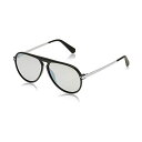 QX TOX Kl ዾ GUESS GU694105A59 GUESS GU6941 Black Front/Solid Smoke/Silver Flash Lens One Size