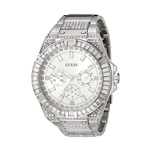 BVLGARI - ゲス 腕時計 メンズ 男性用 GUESS GW0209G1 時計 ウォッチ GUESS Men's Quartz Watch with Stainless Steel Strap, Silver, 24.5 (Model: GW0209G1)