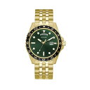 QX rv GUESS GW0220G2 v EHb` Gold-Tone and Green Sport Watch