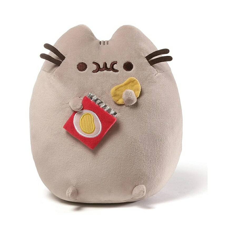 Rakuten - ガンド プシーン ポテトチップ猫ぬいぐるみ グレー 9.5インチ GUND Pusheen Snackables Potato Chip Cat Plush Stuffed Animal, Gray, 9.5