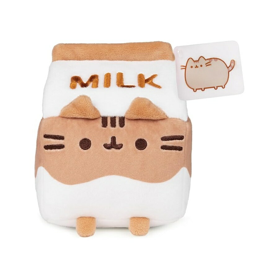 Rakuten - ガンド プシーン チョコレートミルクぬいぐるみ 猫のぬいぐるみ 対象年齢8歳以上 ブラウン/ホワイト 6インチ GUND Pusheen Chocolate Milk Plush Cat Stuffed Animal for Ages 8 and Up, Brown/White, 6”