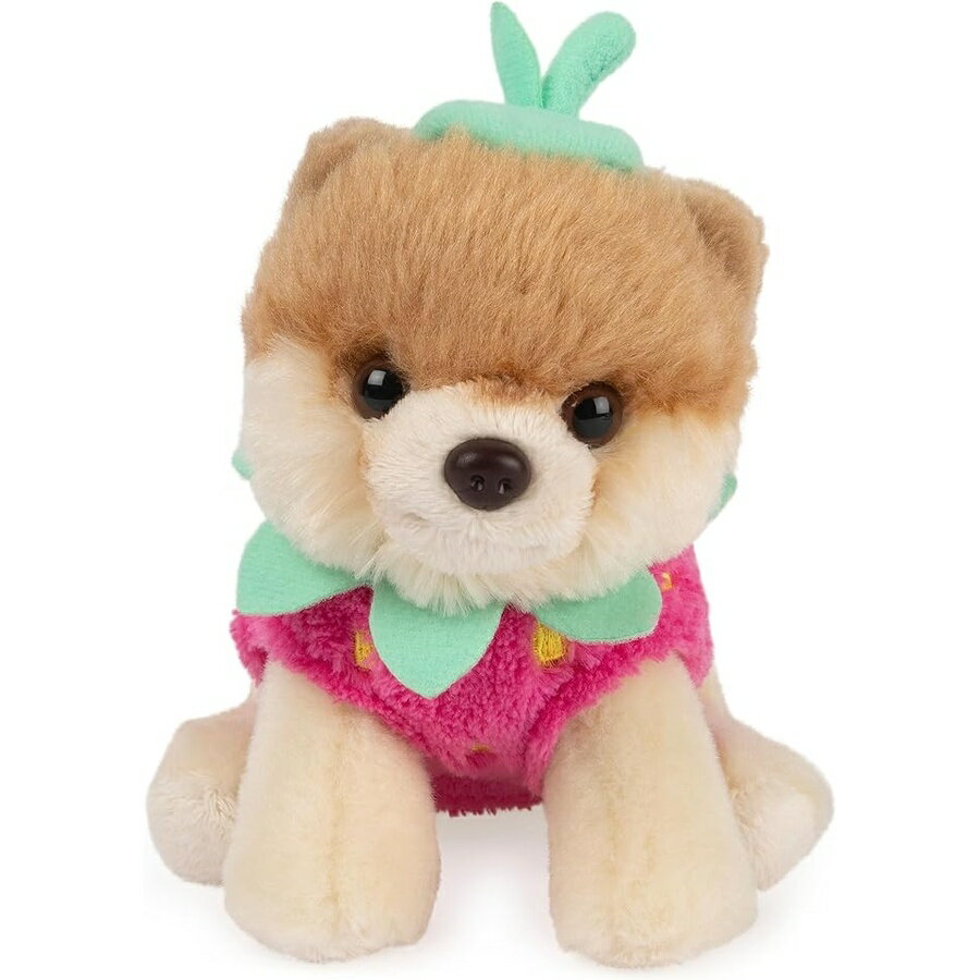 ガンド 世界で一番かわいい犬 イチゴのぬいぐるみ ポメラニアンのぬいぐるみ 対象年齢1歳以上 春の装飾 5インチ GUND Boo, The World’s Cutest Dog Strawberry Plush Toy, Pomeranian Stuffed Animal for Ages 1 and Up, Spring Decor, 5”