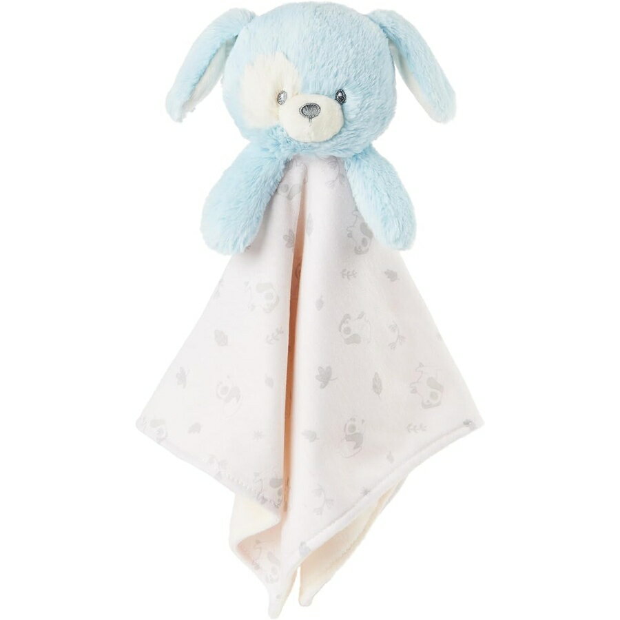 Rakuten - ガンド ベビー 柔らかい 子犬 愛らしいぬいぐるみ ブランケット 100% リサイクル素材製 赤ちゃんと新生児用 ブルー/クリーム 10インチ GUND Baby Sustainably Soft Puppy Lovey, Stuffed Animal Plush Blanket Made from 100% Recycled Materials, for Babies and
