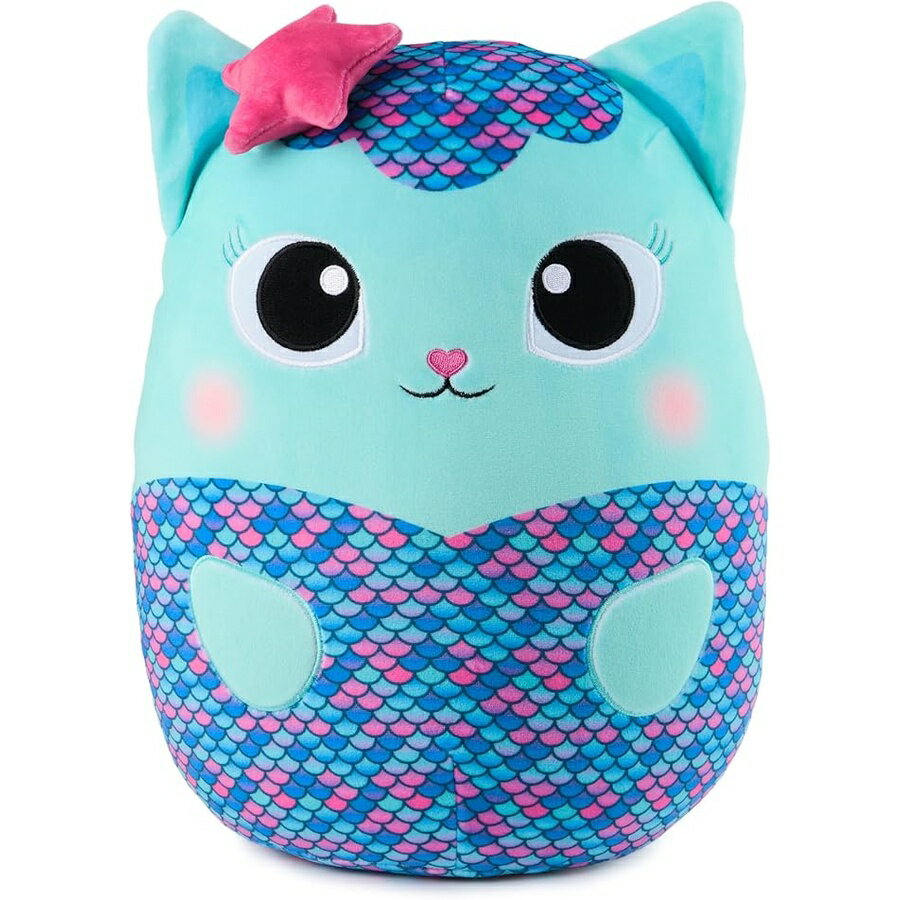 ガンド 公式Mercat スクイーズぬいぐるみ 猫のぬいぐるみ 対象年齢1歳以上 スクイーズおもちゃ ブルー 12インチ GUND Gabby’s Dollhouse Official Mercat Squishy Plush Toy, Cat Stuffed Animal, Squishy Toys for Ages 1 & Up, Blue, 12”