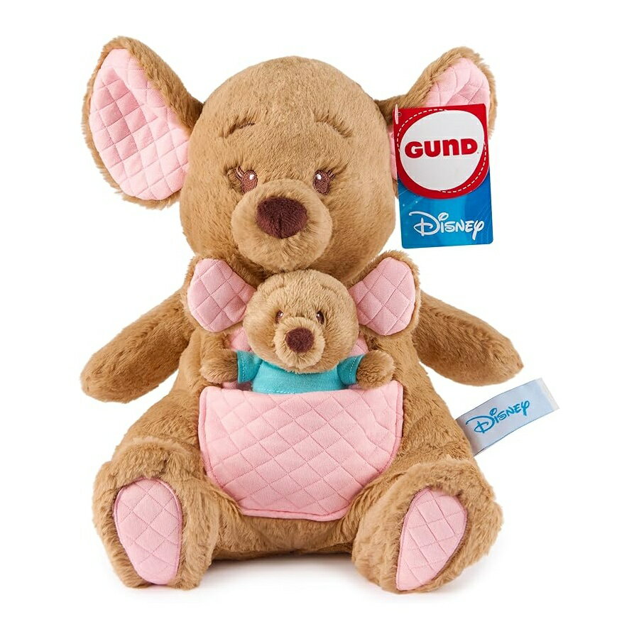 Rakuten - ガンド ディズ??ニー公式 カンガとルーオーソー ぴったりぬいぐるみ くまのプーさん カンガルー 赤ちゃんのぬいぐるみ 対象年齢 1歳以上 ブラウン 12.5インチ GUND Disney Official Kanga and Roo Oh So Snuggly Plush, Winnie the Pooh, Kangaroo and Baby