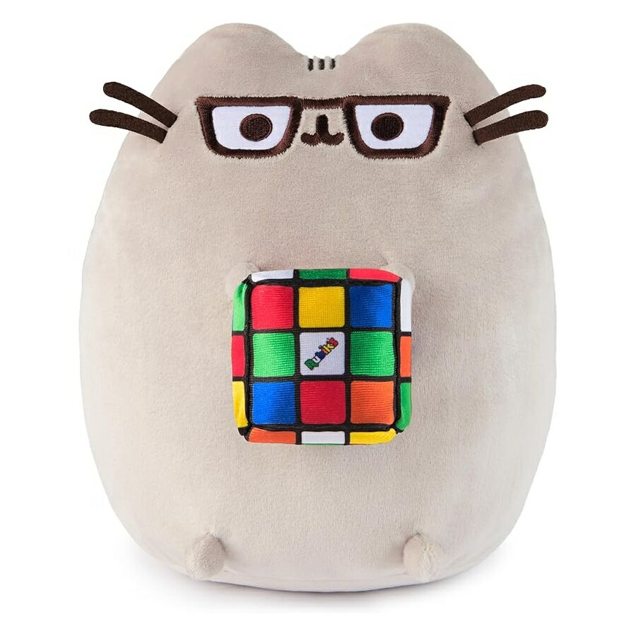 Rakuten - ガンド プシーン with ルービックキューブ ぬいぐるみ 対象年齢 8 歳以上 グレー 9.5 インチ GUND Pusheen with Rubik's Cube Plush, Stuffed Animal for Ages 8 and Up, Gray, 9.5