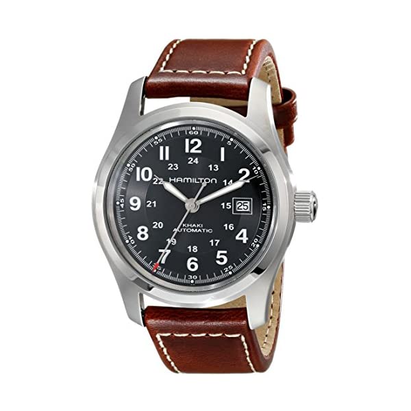 ハミルトン 腕時計 ウォッチ Hamilton H70555533 カーキ フィールド オートマチック 自動巻き メンズ 男性用 Hamilton Men's H70555533 Khaki Field Stainless Steel Automatic Watch with Brown Leather Band